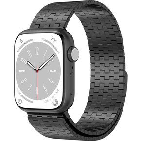 Ατσάλινο βραχιόλι για Apple Watch 1/2/3/4/5/6/7/8/SE/ULTRA 42/44/45/49 MM - Μαύρο