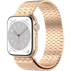Ατσάλινο βραχιόλι για Apple Watch 1/2/3/4/5/6/7/8/SE/ULTRA 42/44/45/49 MM - ροζ rose gold