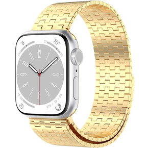 Ατσάλινο βραχιόλι για Apple Watch 1/2/3/4/5/6/7/8/SE/ULTRA 42/44/45/49 MM - χρυσή