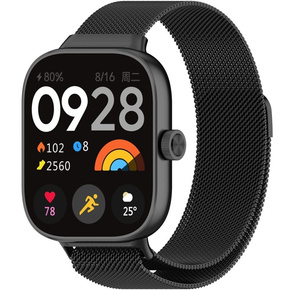 Βραχιόλι Μιλάνου για Xiaomi Redmi Watch 3 Lite / Watch 3 Active, μαύρη