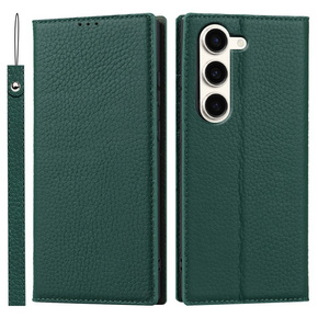 Δερμάτινη θήκη για Samsung Galaxy S23 Plus, ERBORD Grain Leather, πράσινη