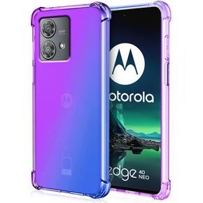 Διαβαθμισμένη θήκη Dropproof για το Motorola Edge 40 Neo, Μωβ / Μπλε