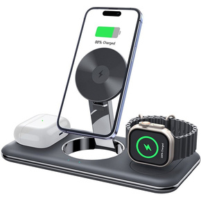 Επαγωγικός φορτιστής Magsafe για iPhone Apple Watch AirPods, μαύρος