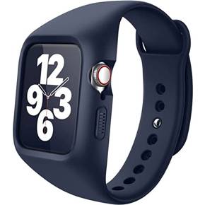 Ζώνη + θήκη Suritch για Apple Watch 4/5/6/7/8/SE 44/45mm, ναυτικό μπλε