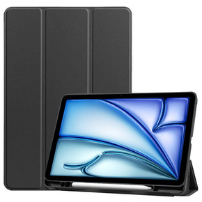 Θήκη για Apple iPad Air 11" 6 gen. 2024 (A2902, Smartcase με χώρο για γραφίδα, μαύρη