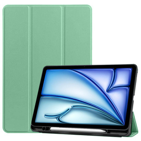 Θήκη για Apple iPad Air 11" 6 gen. 2024 (A2902, Smartcase με χώρο για γραφίδα, πράσινη