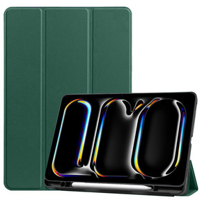 Θήκη για Apple iPad Pro 13" 7 gen. 2024 (A2925, Smartcase με χώρο για γραφίδα, σκούρα πράσινη