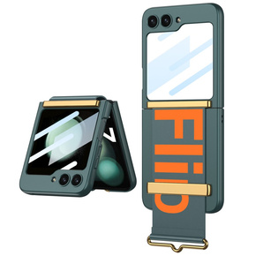 Θήκη για Galaxy Z Flip 5, Strap Cover, πράσινο