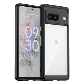 Θήκη για Google Pixel 7 5G, Fusion Hybrid, με προστασία κάμερας, διαφανής / μαύρη