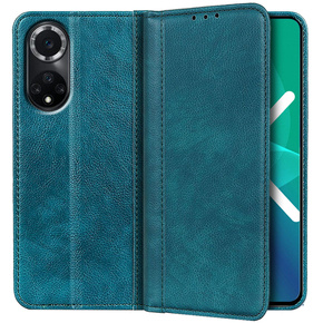 Θήκη για Huawei Nova 9, Wallet Litchi Leather, πράσινη