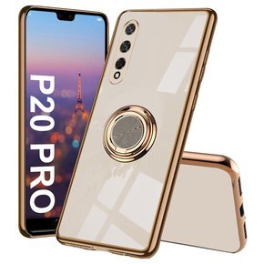 Θήκη για Huawei P20 Pro, Electro Ring, χρυσή