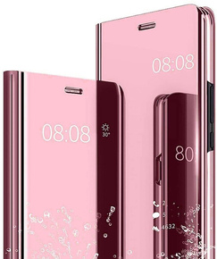 Θήκη για Huawei Y6P, Clear View, ροζ rose gold