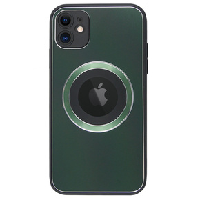 Θήκη για MagSafe για iPhone 12, Hole for Apple Logo, πράσινη