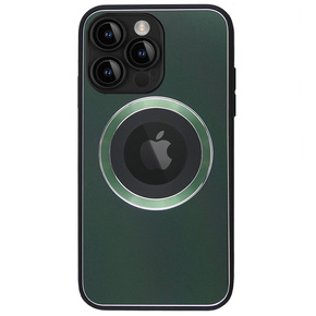 Θήκη για MagSafe για iPhone 13 Pro, Hole for Apple Logo, πράσινη