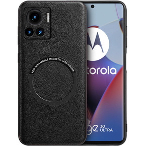 Θήκη για Motorola Edge 30 Ultra 5G, Leather Hybrid MagSafe, μαύρη
