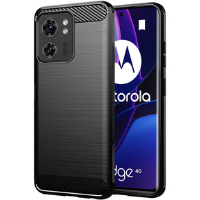 Θήκη για Motorola Edge 40, Carbon, μαύρη