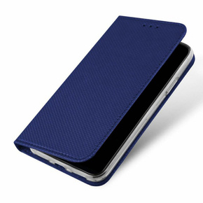 Θήκη για Motorola Moto E13, Smart Magnet, σκούρο μπλε + γυαλί 9H