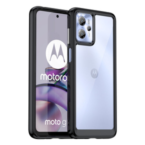 Θήκη για Motorola Moto G13 / G23, Fusion Hybrid, διαφανής / μαύρη