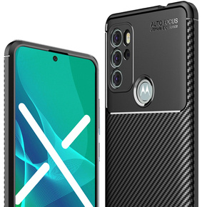 Θήκη για Motorola Moto G60s, Carbon Gel, μαύρη