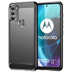 Θήκη για Motorola Moto G71 5G, Karbon, μαύρη