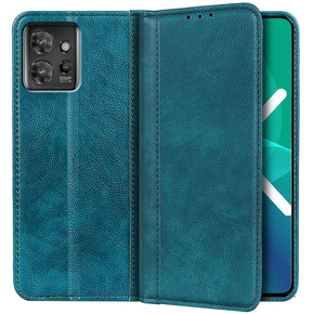 Θήκη για Motorola ThinkPhone 5G, Wallet Litchi Leather, πράσινη