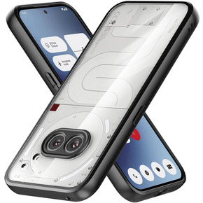 Θήκη για Nothing Phone 2a, Fusion Hybrid, με προστασία κάμερας, διαφανής / μαύρη