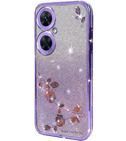 Θήκη για OnePlus Nord CE 3 Lite 5G, Glitter Flower, μωβ