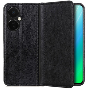 Θήκη για OnePlus Nord CE 3 Lite, Wallet Litchi Leather, μαύρη