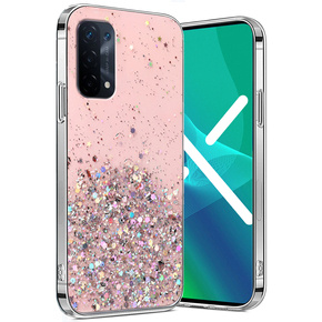 Θήκη για Oppo A54 5G/A74 5G/A93 5G, Glittery, ροζ