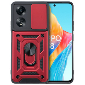 Θήκη για Oppo A58 4G, CamShield Slide, κόκκινο