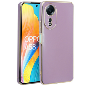 Θήκη για Oppo A58 4G, Glamour CamShield, μωβ