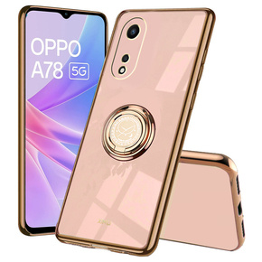 Θήκη για Oppo A78 5G, Electro Ring, ροζ rose gold