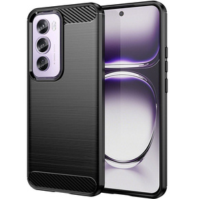 Θήκη για Oppo Reno 12 Pro, Carbon, μαύρη