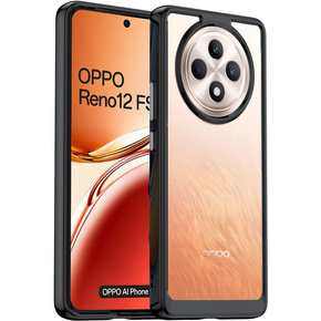 Θήκη για Oppo Reno 12FS / 12F, Fusion Hybrid, διαφανής / μαύρη