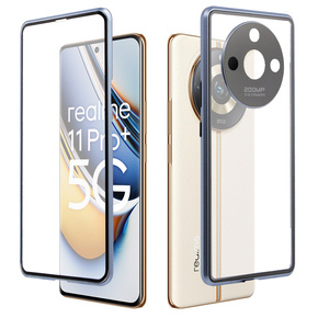 Θήκη για Realme 11 Pro 5G / Pro+ 5G, Magnetic Dual Glass, μπλε