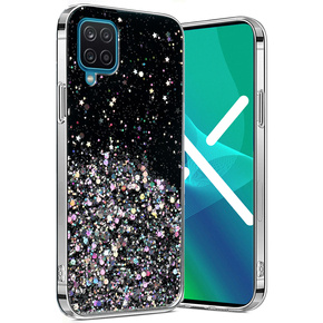 Θήκη για Samsung Galaxy A12 / M12 / A12 2021, Glittery, μαύρη