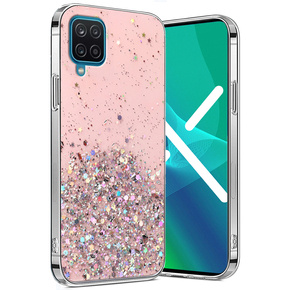 Θήκη για Samsung Galaxy A12 / M12 / A12 2021, Glittery, ροζ