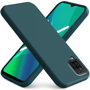 Θήκη για Samsung Galaxy A12 / M12 / A12 2021, Silicone Lite, σκούρα πράσινη