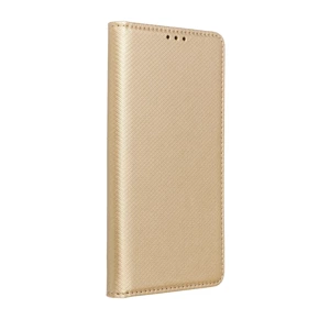 Θήκη για Samsung Galaxy A15, Smart Magnet, χρυσή + γυαλί 9H