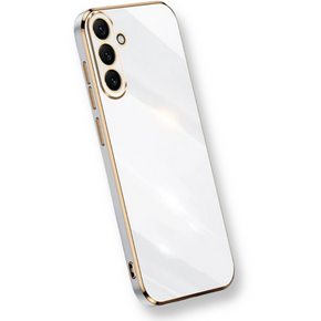 Θήκη για Samsung Galaxy A25 5G, Glamour CamShield, λευκή + γυαλί 9H