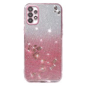 Θήκη για Samsung Galaxy A53 5G, Glitter Flower, ροζ rose gold