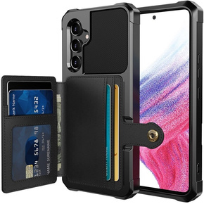 Θήκη για Samsung Galaxy A54 5G, Card Holder Kickstand, μαύρη