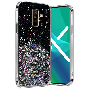 Θήκη για Samsung Galaxy A6 Plus 2018, Glittery, μαύρη
