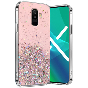 Θήκη για Samsung Galaxy A6 Plus 2018, Glittery, ροζ