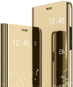 Θήκη για Samsung Galaxy A72 5G, Clear View, χρυσή