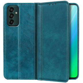 Θήκη για Samsung Galaxy M13 4G, Wallet Litchi Leather, πράσινη
