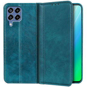 Θήκη για Samsung Galaxy M33 5G, Wallet Litchi Leather, πράσινη