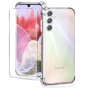 Θήκη για Samsung Galaxy M34 5G, Anti-Shock, διαφανής + γυαλί 9H