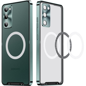 Θήκη για Samsung Galaxy S20 FE, CamShield MagSafe, διαφανής / πράσινη