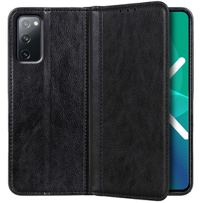 Θήκη για Samsung Galaxy S20 FE, Wallet Litchi Leather, μαύρη